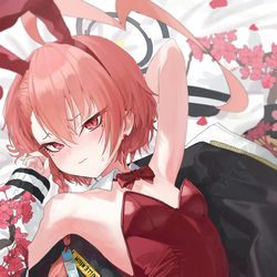 This is a pixiv picture whose title is 『美甘ネルver.バニーガール』.