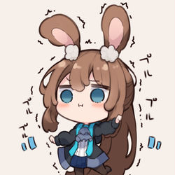 This is a pixiv picture whose title is 片足立ちするアーミヤ.