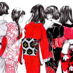 This is a pixiv picture whose title is 懸想.