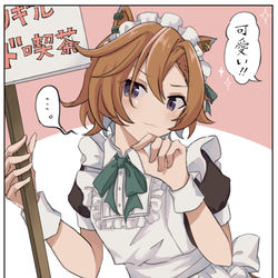 This is a pixiv picture whose title is メイド服オペラオー.