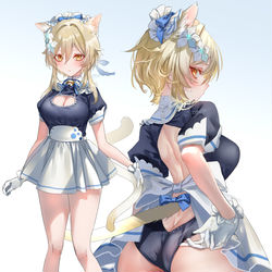 This is a pixiv picture whose title is ネコチャンメイド蛍.