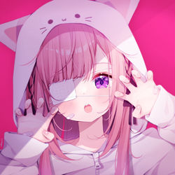 This is a pixiv picture whose title is 猫パーカー.