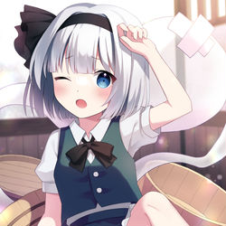 This is a pixiv picture whose title is ドジっ子妖夢ちゃん.