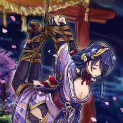 This is a pixiv picture whose title is 雷电将军（拘束）.
