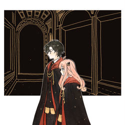 This is a pixiv picture whose title is honor student.