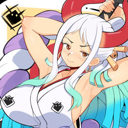 This is a pixiv picture whose title is Yamato.