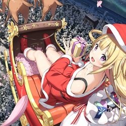 This is a pixiv picture whose title is サクラ／サンタクロース.