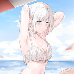 This is a pixiv picture whose title is 泳ごうよ 一人じゃ寂しい.