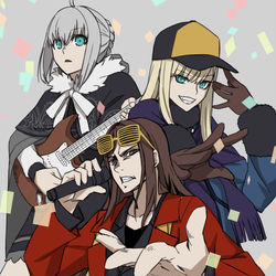 This is a pixiv picture whose title is パリピ孔明と司馬懿と墓守.