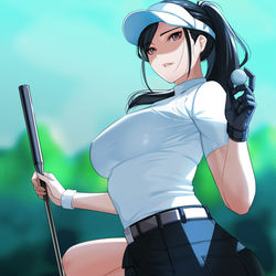 This is a pixiv picture whose title is ゴルフお姉さん.