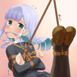 This is a pixiv picture whose title is 阿波連さんは縄抜けできない一枚絵.