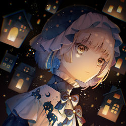 This is a pixiv picture whose title is 街灯り.