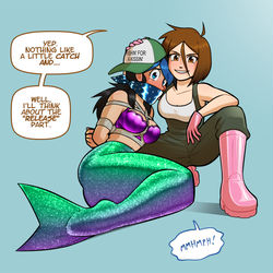 This is a pixiv picture whose title is MerWossy / Wossyは人魚です.