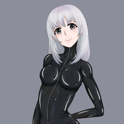 This is a pixiv picture whose title is 銀髪さん.