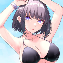 This is a pixiv picture whose title is 女子高生ちゃん　水着ver.