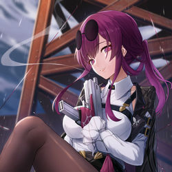 This is a pixiv picture whose title is 「Kafka's work is never done!」.