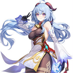 This is a pixiv picture whose title is 甘雨.