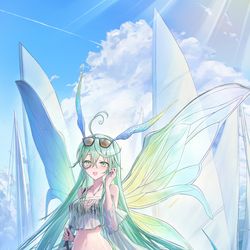 This is a pixiv picture whose title is 海辺.