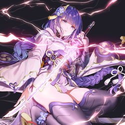 This is a pixiv picture whose title is 原神-雷電将軍.
