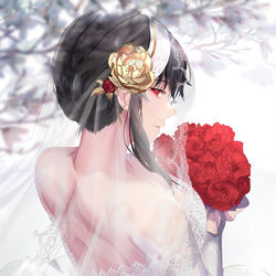 This is a pixiv picture whose title is Waiting.....(SpyXFamily).