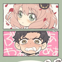 This is a pixiv picture whose title is ダミアンとアーニャ【7話】.