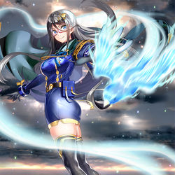 This is a pixiv picture whose title is 九頭竜・使役する者 カミーリア.
