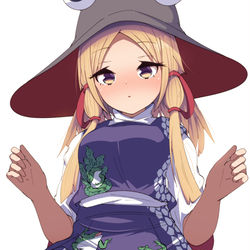 This is a pixiv picture whose title is 諏訪子ちゃんにえっちな風がッ！👀.