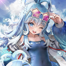 This is a pixiv picture whose title is 水着こぼ・かなえるさん.