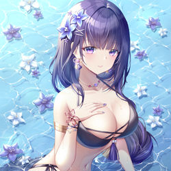 This is a pixiv picture whose title is 雷電将軍.