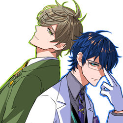This is a pixiv picture whose title is バーチャルプロフェッサーとマッドサイエンティスト.