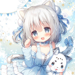 This is a pixiv picture whose title is 💙.