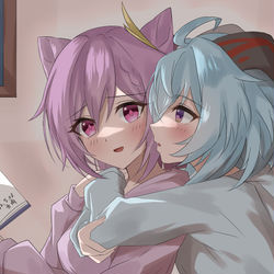 This is a pixiv picture whose title is お家でくつろぐ二人.