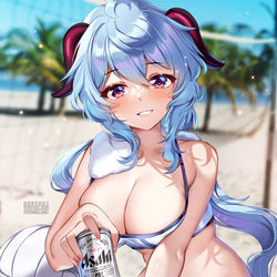 This is a pixiv picture whose title is Volleyball Ganyu.