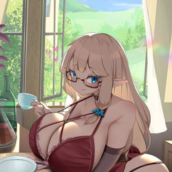 This is a pixiv picture whose title is [pixivリクエスト]依頼者様OC　めがねウィッチさん.