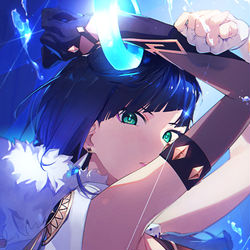 This is a pixiv picture whose title is 夜蘭.