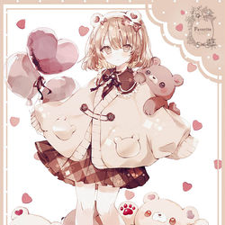 This is a pixiv picture whose title is くまさんカーディガン.