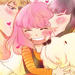 This is a pixiv picture whose title is ぎゅぎゅっ💕とフォージャー家.