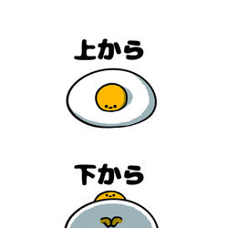 This is a pixiv picture whose title is no.1666 『 下から見た目玉焼き 』.