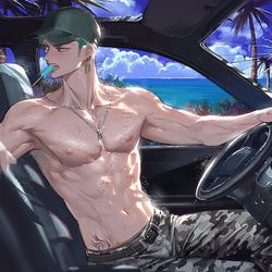 This is a pixiv picture whose title is ゾロとサンジ.