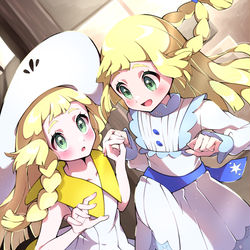 This is a pixiv picture whose title is 二人のリーリエ.