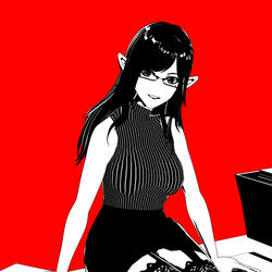 This is a pixiv picture whose title is エルフ先生📖260歳.