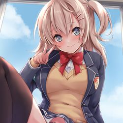 This is a pixiv picture whose title is ナオミちゃんとパンチラ.