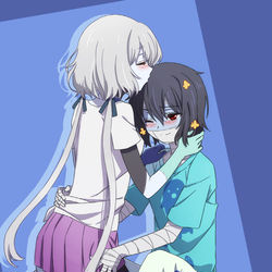 This is a pixiv picture whose title is 純愛.