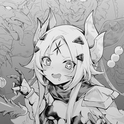 This is a pixiv picture whose title is hungry.