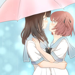 This is a pixiv picture whose title is 雨の日の百合.