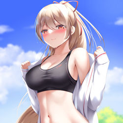This is a pixiv picture whose title is 暑いね！.