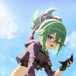 This is a pixiv picture whose title is 🥵.