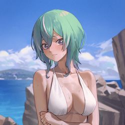 This is a pixiv picture whose title is 水着どう、かな…？.