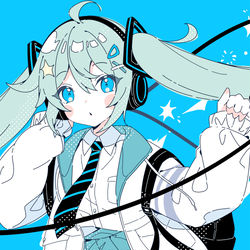 This is a pixiv picture whose title is 『ミュージックコネクター』.