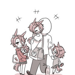 This is a pixiv picture whose title is ママタイシン一家.